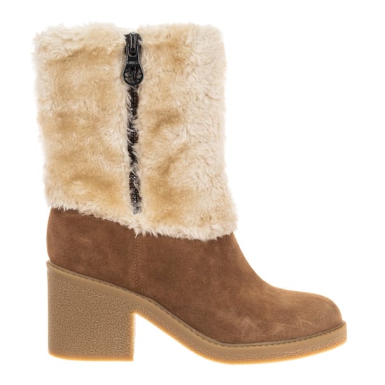 Flat ankle boots finished in suede with round toe FLRIL4SUE10 woman
