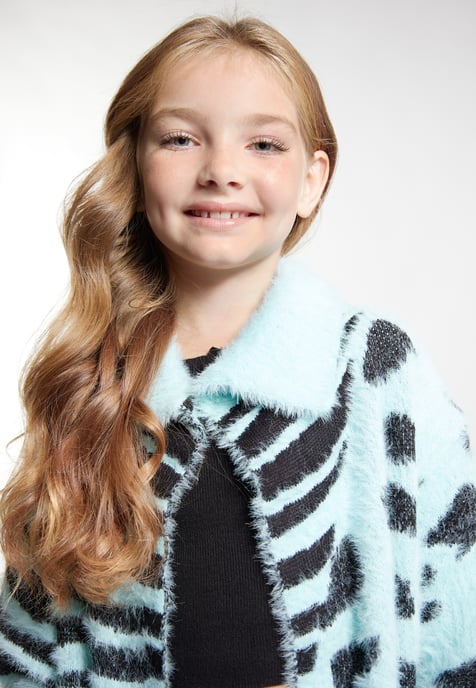 Mymo Strickcardigan Mädchen Lagune Minze - Image 5