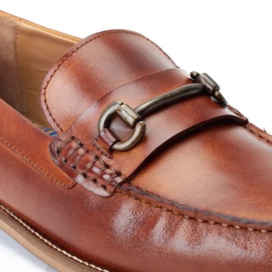 Base London Madison Leder Herren braune Slipper - Image 6