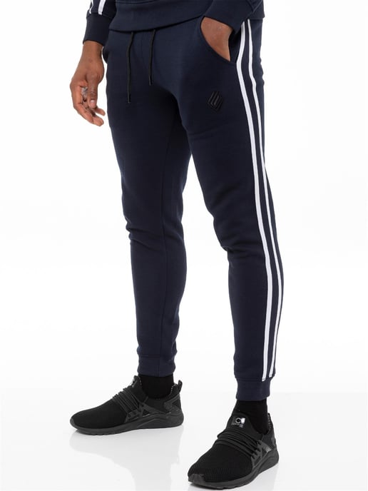 Enzo | Herren Pullover Tape Hoodie Trainingsanzug Set - Navy - Image 5