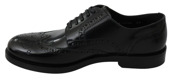 Dolce & Gabbana Schwarze Leder Derby Formelle Brogue-Schuhe - Image 6