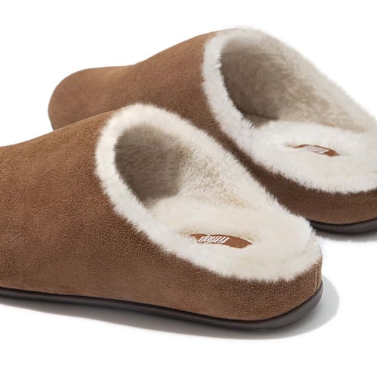 Damen Fit Flop Chrissie Shearling Pantoffeln in Tan - Image 4