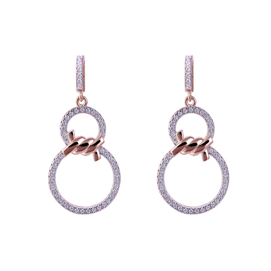 Orphelia 'Aavia' Damen Ohrhänger aus 925 Sterlingsilber - Rosé ZO-7422 - Image 1