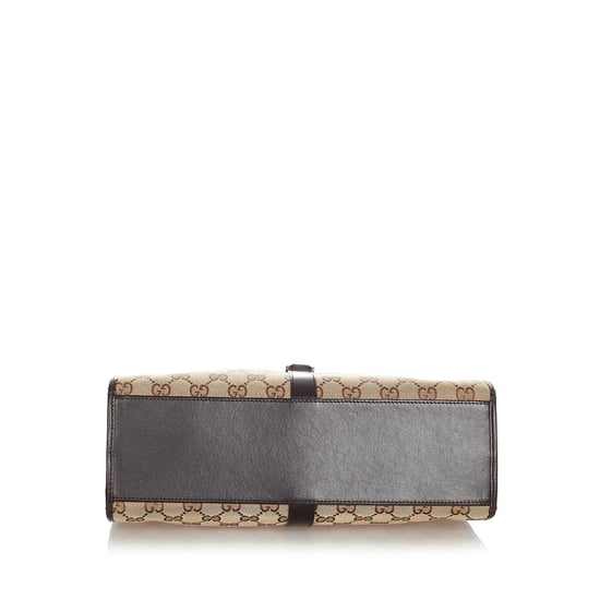 Vintage Gucci GG Canvas Jackie Shoulder Bag Brown - Image 4