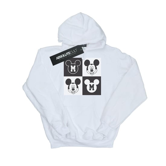 Disney Boys Mickey Mouse Smiling Squares Hoodie (White)