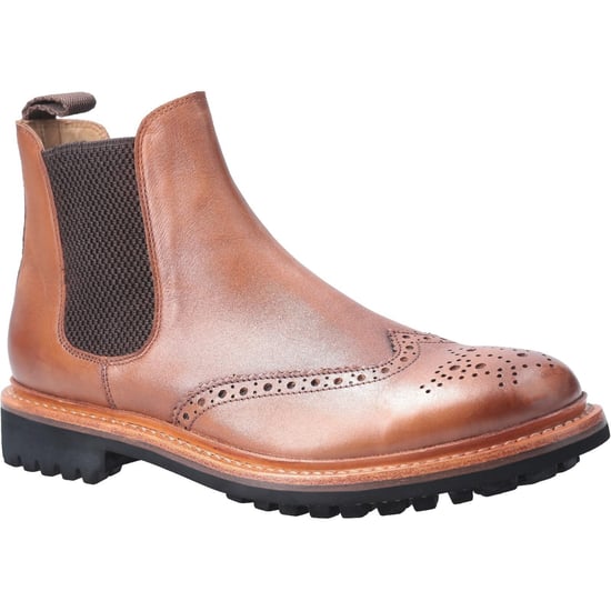 Cotswold Mens Siddington Commando Elastic Leather Dress Boot (Braun) - Image 1