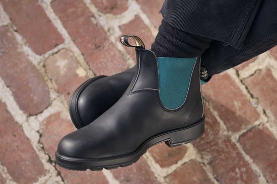 Blundstone #2307 Black/Teal Chelsea Boot
