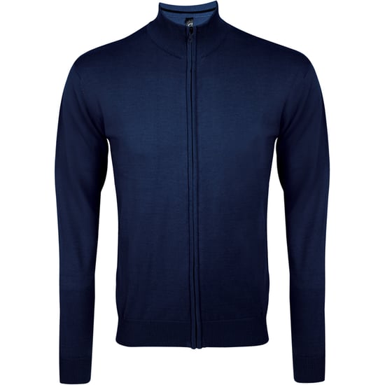SOLS Gordon Herren Strickjacke mit durchgehendem Reißverschluss (Navy) - Image 1