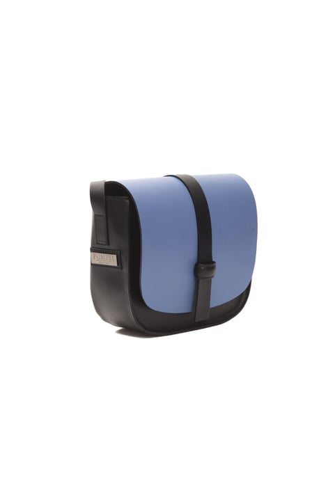 Pompei Donatella Damen Blau Leder Crossbody Tasche - Image 2