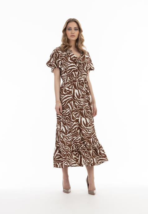 faina dress - zebra print caneva