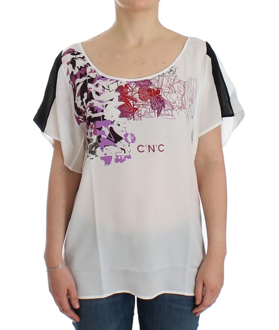 Costume National Bluse mit weißem Motivdruck - Image 1