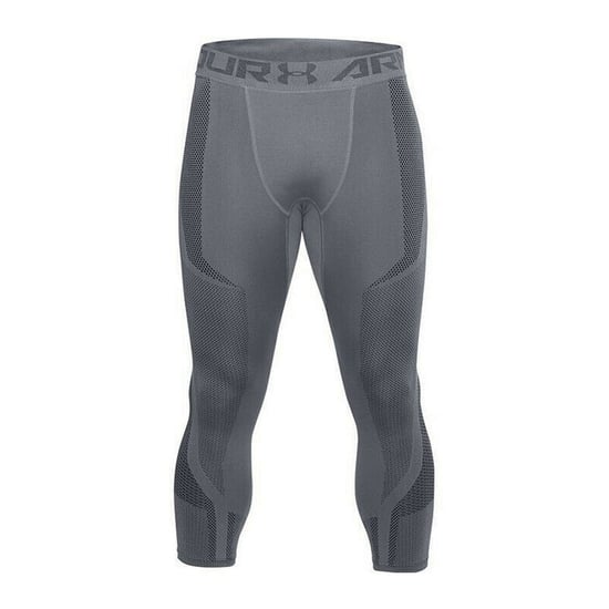 Under Armour Stretch Grey Mens Seamless Mesh Panel Croppped Leggings 1306391 513