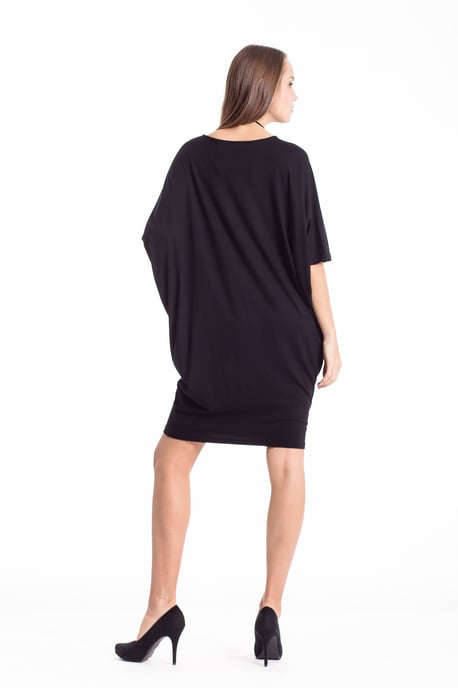 Batwing Sack Jersey Dress with Pockets In Sustainable Fabric