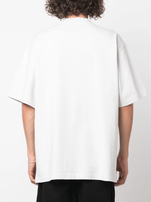 Balenciaga Reverse Logo Print T-Shirt in White