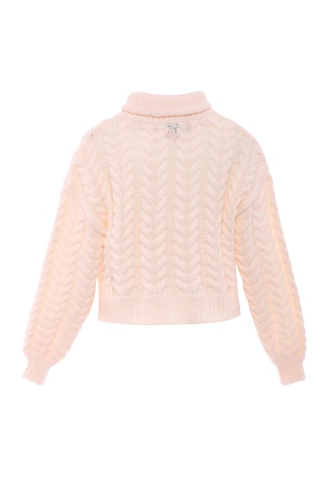 Mymo Strickjacke Damen Wollweiß - Image 2