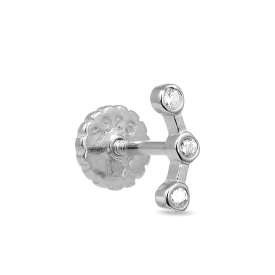 Luxenter Piercing, 925er Sterlingsilber und glänzende Zirkonia mit rhodinierter Oberfläche - Image 2