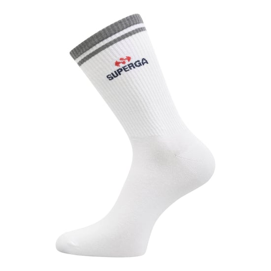 Superga Chaussettes unisexes adultes en tricot côtelé (paquet de 3) (Blanc) - Image 4