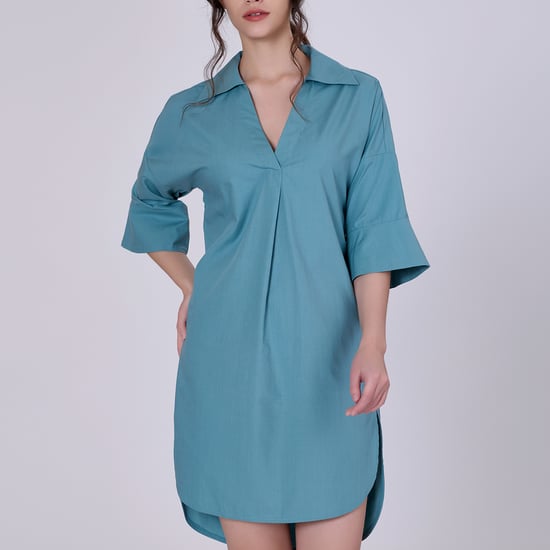 Minimalistisches Hemdkleid aus Baumwolle - Image 5