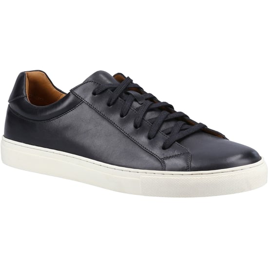 Hush Puppies Colton Leder Herren Schwarz Turnschuhe - Image 1