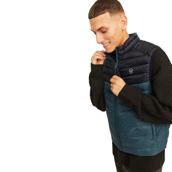 Jack & Jones Mens Sleeveless Gilet – Zipper Closure and High Neck