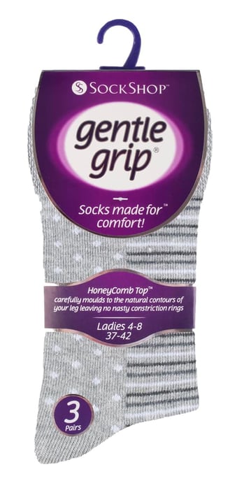 Gentle Grip - 6 Paare Damen Gentle Grip nicht elastische Socken - GG99 - Image 2