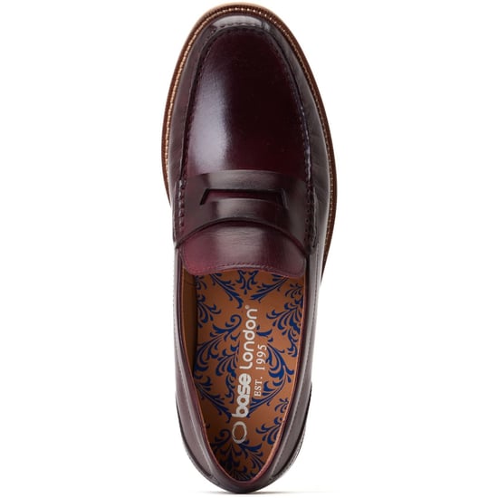 Base London Garfield Leder Herren Bordo Loafer - Image 4