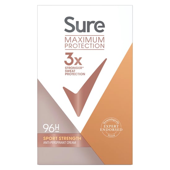Sure Women Maximum Protection Sport Strength Anti-Perspirant Cream, 3x 45ml