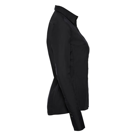 Russell Collection - "Ultimate" Hemd für Damen Langärmlig (Schwarz) - Image 3