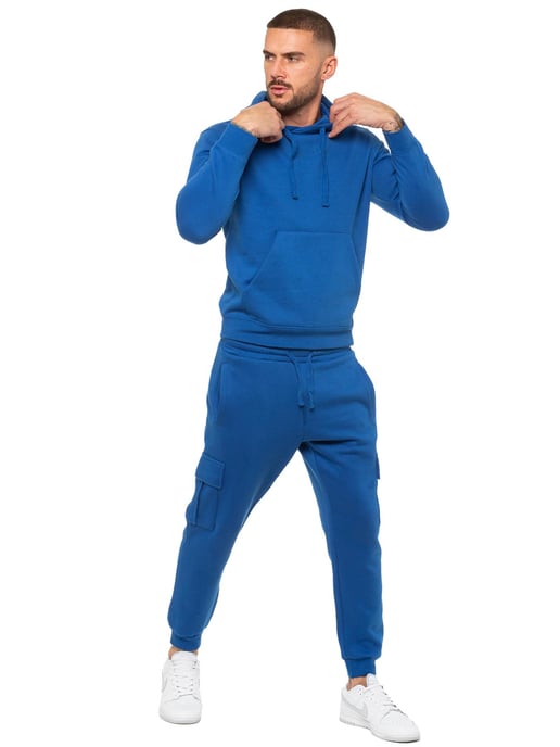 Enzo | Herren Pullover Hoodie Trainingsanzug Set - Blau - Image 5