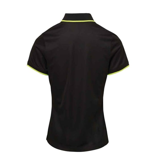Premier - "Coolchecker" Poloshirt für Damen (Schwarz/Limone) - Image 2