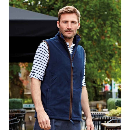Premier Herren Artisan Fleece-Weste (Marine/Braun) - Image 4