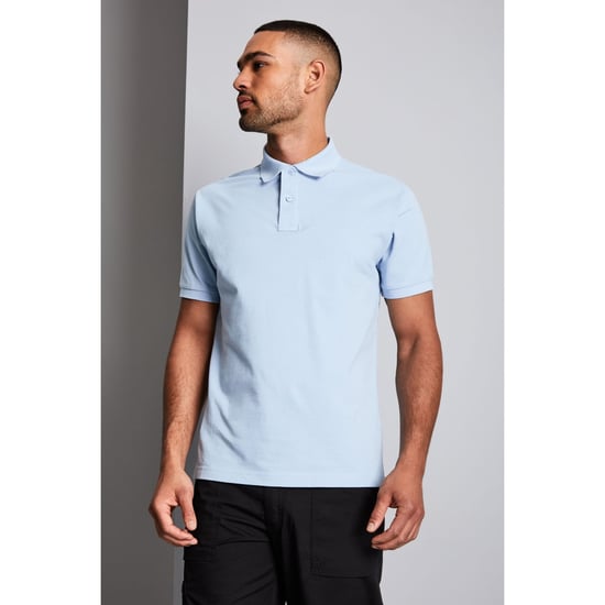 Asquith & Fox Mens Plain Kurzarm-Poloshirt (Sky) - Image 4