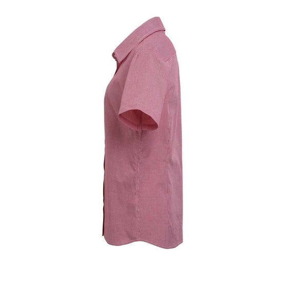 Premier Womens/Ladies Gingham Short-Sleeved Shirt (Rot/Weiß) - Image 3