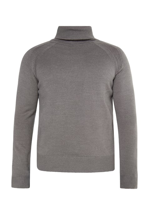 Mo Rollkragenpullover Herren Hellgrau Melange - Image 1