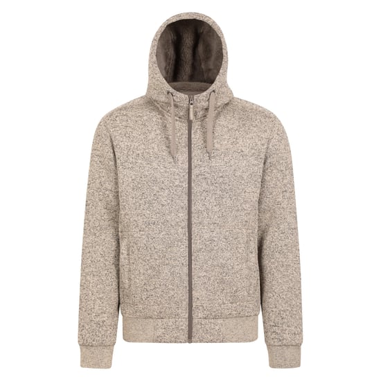 Mountain Warehouse Herren Nevis II Kunstfell Hoodie (Beige) - Image 1