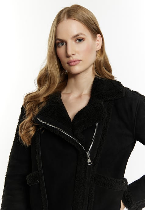 Dreimaster Bikerjacke aus Leder Damen schwarz - Image 5