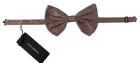 Dolce & Gabbana Graue Fantasieprint Verstellbare Nacken Papillon Schleife Herren Krawatte - Image 4