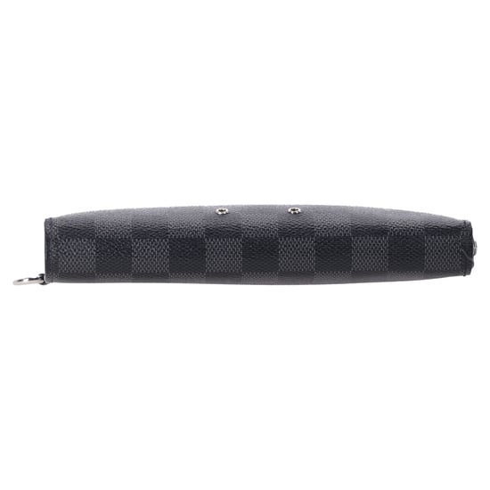 Louis Vuitton Dragonne Zippy Damier Geldbörse aus schwarzem beschichtetem Canvas - Image 4