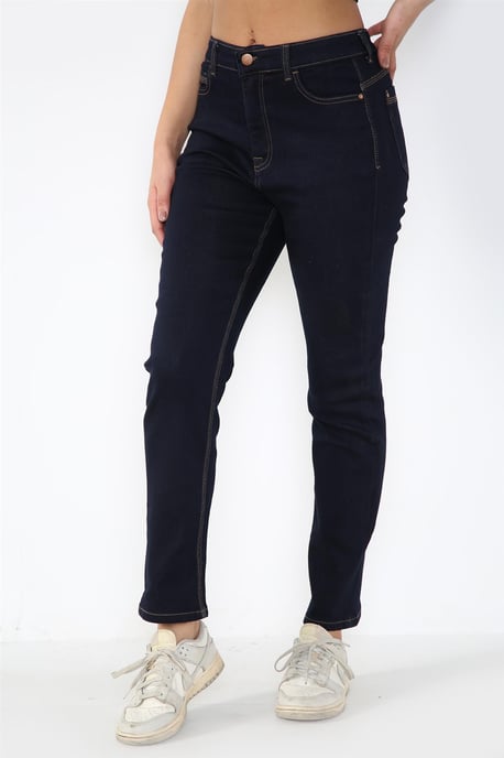 Damen Magic Shaping High Waisted Straight Leg Jeans in Indigoblau - Image 1