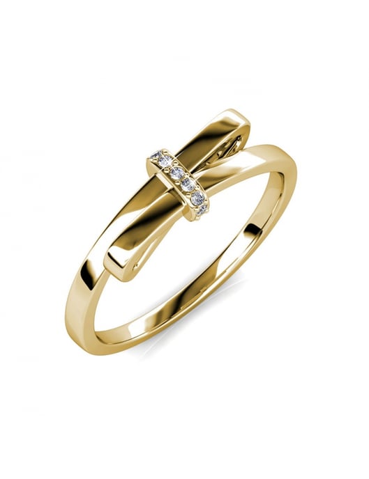 Leuchtender Schleifenring - Gold und Kristall - Image 1