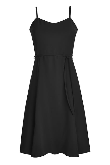 Black Cami Strap Fit & Flare Dress