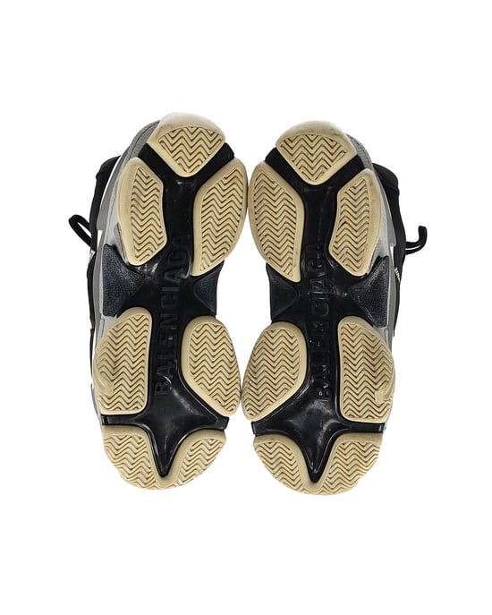 Balenciaga Triple S Sneakers aus schwarzem und burgunderfarbenem Wildleder - Image 6
