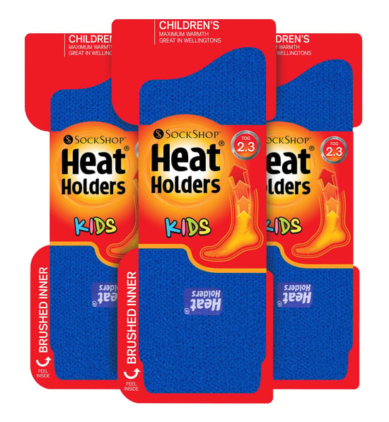 Kinder Thermosocken für den Winter | 3 Paar Mutlipack | Wärmehalter | Kniestrümpfe | Gummistiefel | Wandern - Königsblau - Image 2