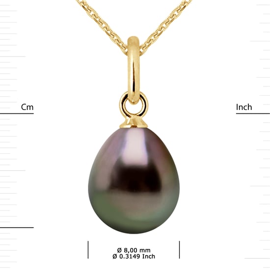 DIADEMA - Pendant - Yellow Gold and Tahitian Pearl