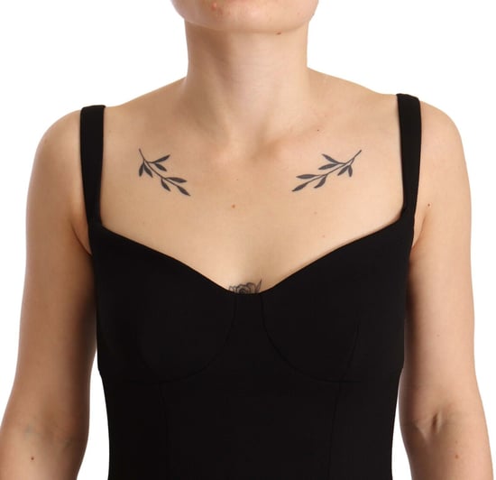 Dolce & Gabbana Damen Schwarzes Fit & Flare Woll Stretch Etuikleid - Image 4