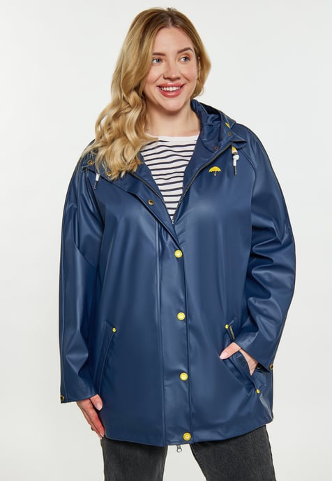 Schmuddelwedda Curvy Regenmantel Damen Marine - Image 3