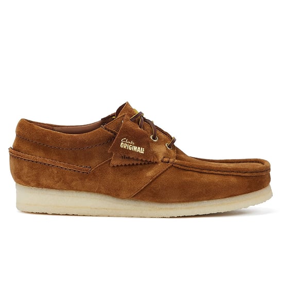 Clarks Originals Wallabee Boot Wildleder Herren Cola Schnürschuhe - Image 4