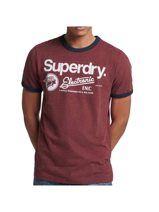T-Shirt Superdry Homme Core Logo Graphic Ringer - Image 1