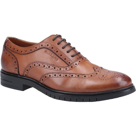 Hush Puppies Mens Santiago Leather Brogues (Tan)