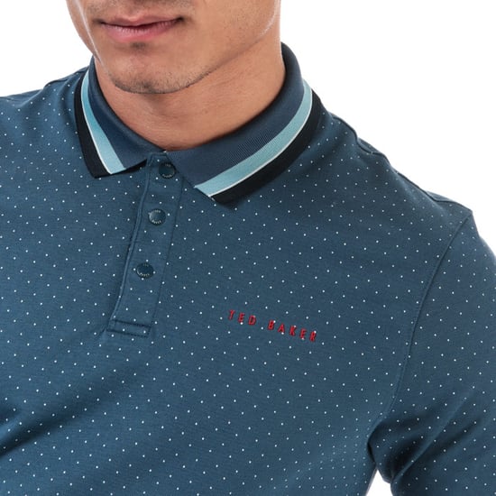 Men's Ted Baker Kabby Golf Polo Shirt in Dark Blue